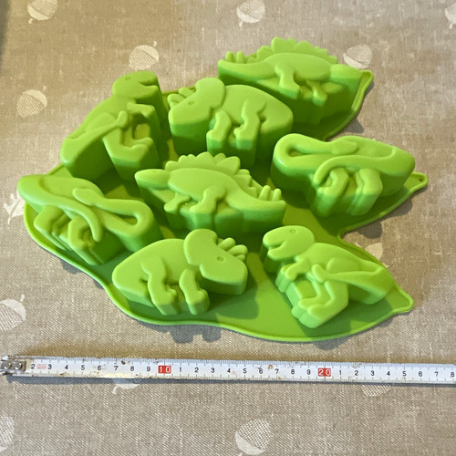 Green silicone dinosaur - silicone,