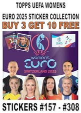 TOPPS WOMENS EURO 2025 SWITZERLAND STICKER COLLECTION #157 - #308 GROUP C D