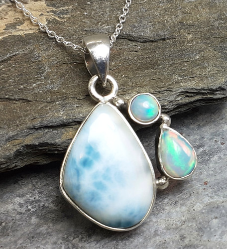 Larimar ethiopian welo opal - larimar,