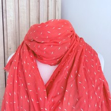 Mint Velvet Rectangle Scarf Wrap  Pink Silver Lightning Bolt Colourful