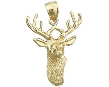 14K Gold Stag Head with