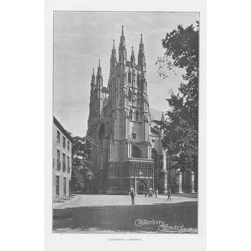 Canterbury cathedral antique - cathedral,