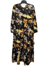 Zanzea XL Black Floral Long