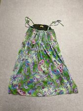 Butler & Wilson Tunic Dress Medium Women's Paisley Abstract Green Short A-Line