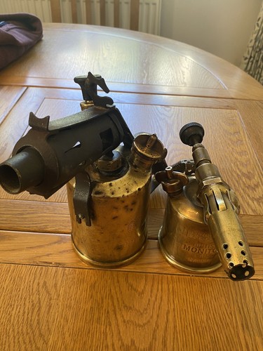 Vintage brass blow lamps - vintage,