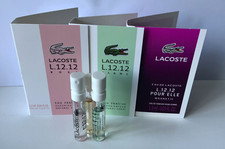 6 X LACOSTE SET OF LADIES MINI SPRAY PERFUME VIALS TRAVEL SIZE NEW