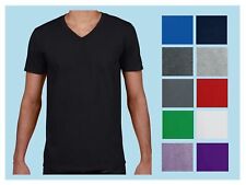 Gildan SoftStyle Cotton Short Sleeve Vee V-Neck T-Shirt Tee S - 3XL