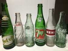 Old Glass Soda Bottles (6