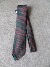 DRAKE'S 100% GREEN SHAPE RAW EDGE TIE HAND MADE NEW WITH TAG