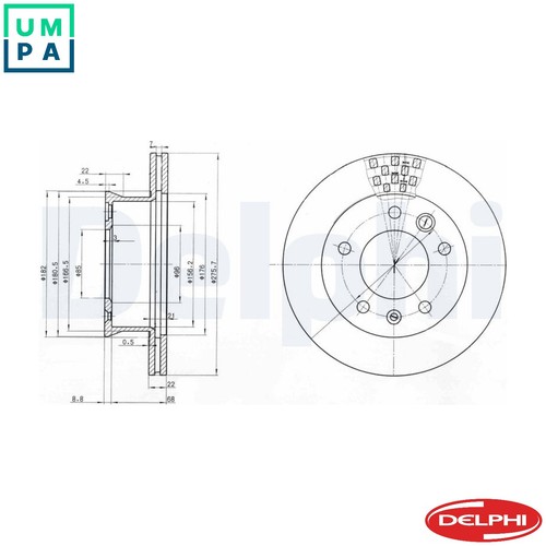 Brake disc bg3236 for - 2x, vw