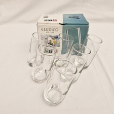 6 ARCOROC Ludico Small Angled Glasses 6cl 2 oz Boxed Heavy Bottom Professional