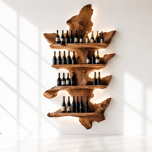 Live edge wood wall - live-edge, mounted