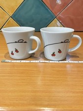 2 Kahla Porcelain Made In Germany Cheeky Boy Mugs Boy Peeping Over And Apples