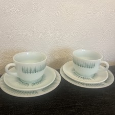 Two Pyrex Green Coronet