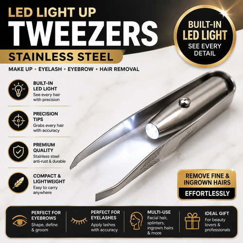 Tweezers with led light