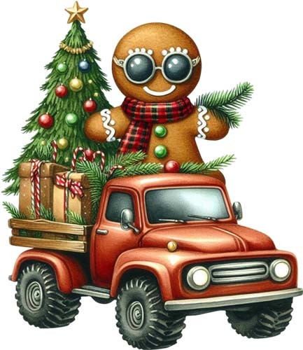 Christmas monster truck - christmas,