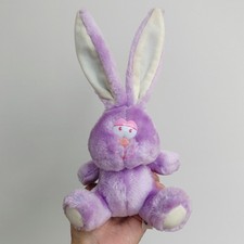 Vintage Russ Berrie Flopsy Purple Bunny Rabbit Plush Soft Toy