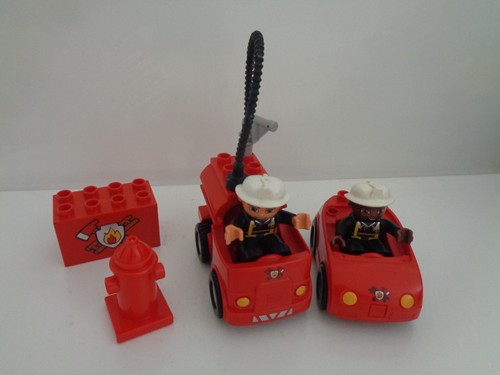 Duplo fire engine cars with - cars,