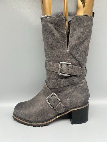Mid calf boots zips grey - calf,