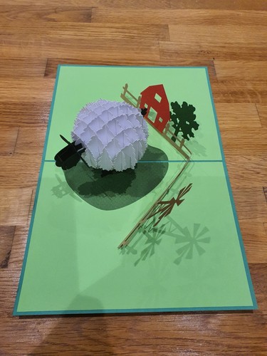 Popup sheep card - 3d,
