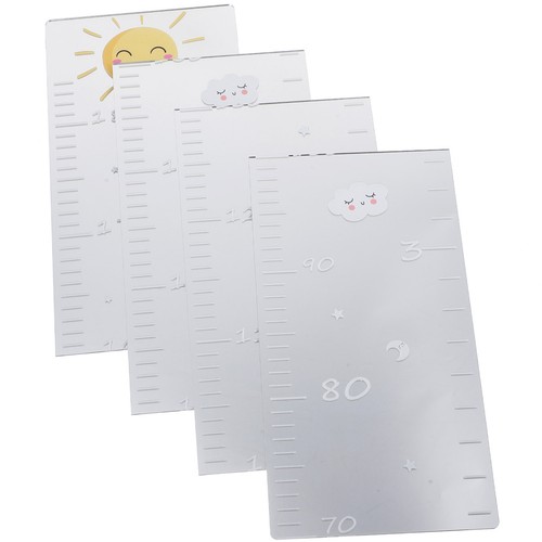 Silver mirror height decal - silver,