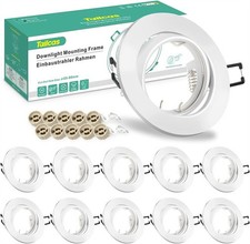 10x Recessed GU10 Swivel