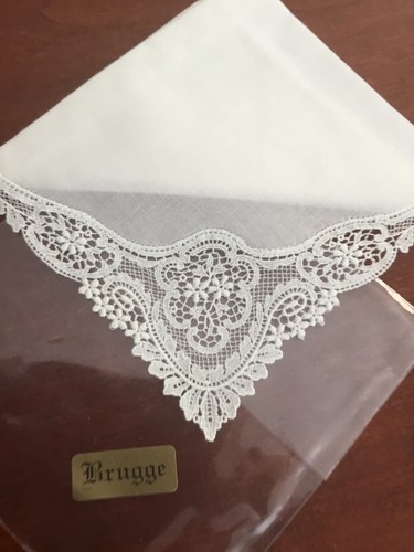 Vintage weddng hankie belgian - vintage,
