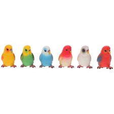 6 Pcs Plastic Artificial Birds
