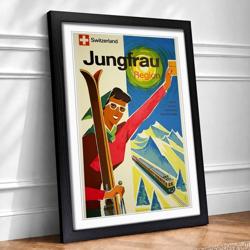 Vintage ski travel framed - travel,