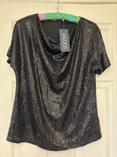 Saloos black sequin - sequin, with