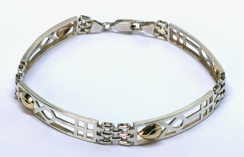 Sterling silver 9ct gold - &,