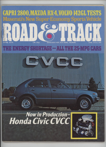 Road track april 1974 honda - april, 1974: