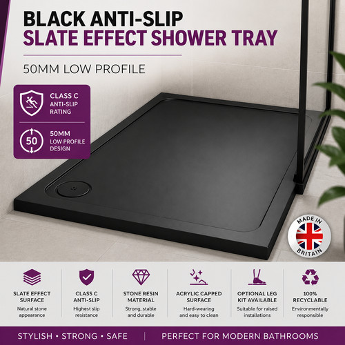 Black anti slip - anti-slip, slate
