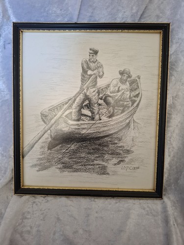 Vintage framed pencil sketch - vintage,