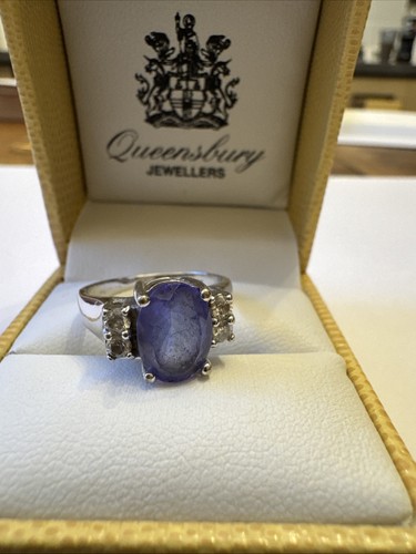Carat white gold - 18, tanzanite