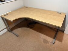 Fraction Radial Desk and Low Mobile 2D Pedstal - Light Oak