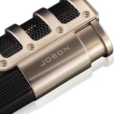 Jobon Jet Metal Windproof Blue Flame Straight Stripe Turbo Torch Lighter Gift