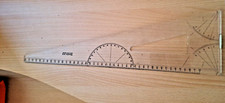 Vintage Geometric Protractor Multifunctional Large Made West Germany Very Rare