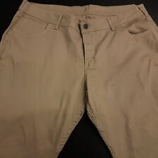 Lee RIDERS Womens Stretch Jeans W45 L29 Beige Relaxed Loose Bootcut High Rise