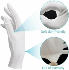 100% White Cotton Gloves