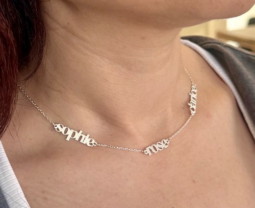 Triple name necklace - triple,