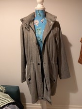 Four Seasons Women's Hooded Grey Trench coat Size Medium