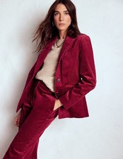 BODEN Stamford Cord Blazer In Burgundy Red - UK 6R BRAND NEW WITH TAGS