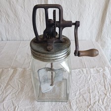 Antique Glass And Metal Butter