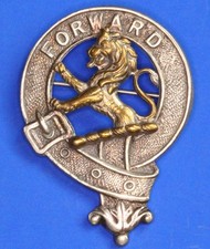 Vintage Scottish Clan Brooch /Bonnet Badge - Rampant Lion   [33459]