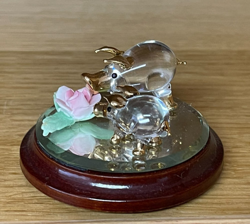 Vintage pigs ornament a - pigs, ‘a