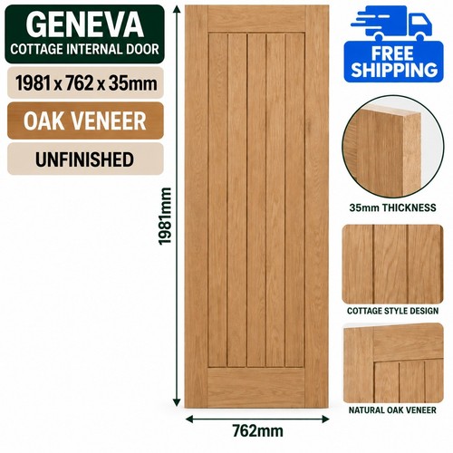 Oak veneer internal door - veneer,