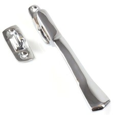 POLISHED CHROME CASEMENT FASTENER Wedge Style Window Latch Arm Handle Pull