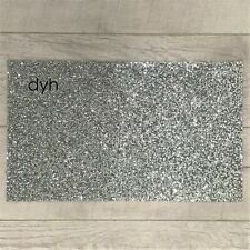 Diamante SILVER TABLE MAT Crushed Diamond Romany Crushed Dining placemat
