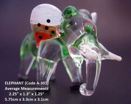 Glass elephant figurine - glass,